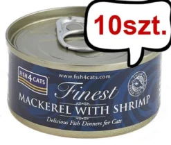 Fish4Cats Makrela z Krewetkami Mokra Karma dla kota op. 70g Pakiet 10szt