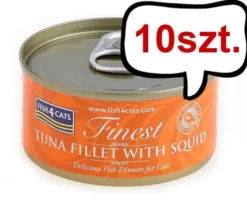 Fish4Cats Tuńczyk z Kałamarnicą Mokra Karma dla kota op. 70g Pakiet 10szt.