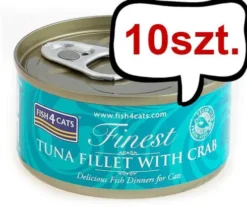 Fish4Cats Tuńczyk z Krabami Mokra Karma dla kota op. 70g Pakiet 10szt.