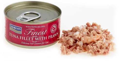 Fish4Cats Tuńczyk z Krewetkami Mokra Karma dla kota op. 70g Pakiet 10szt.