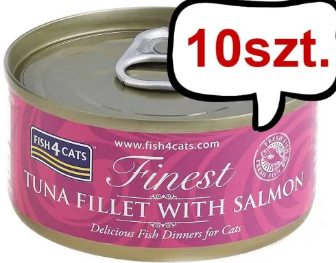Fish4Cats Tuńczyk z Łososiem Mokra Karma dla kota op. 70g Pakiet 10szt.