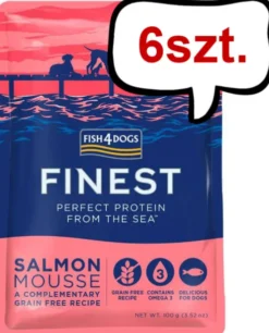 Fish4Dogs Finest Salmon Mousse Mokra Karma dla psa op. 100g Pakiet 6szt.