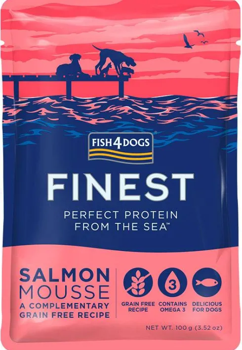 Fish4Dogs Finest Salmon Mousse Mokra Karma dla psa op. 100g Pakiet 6szt.