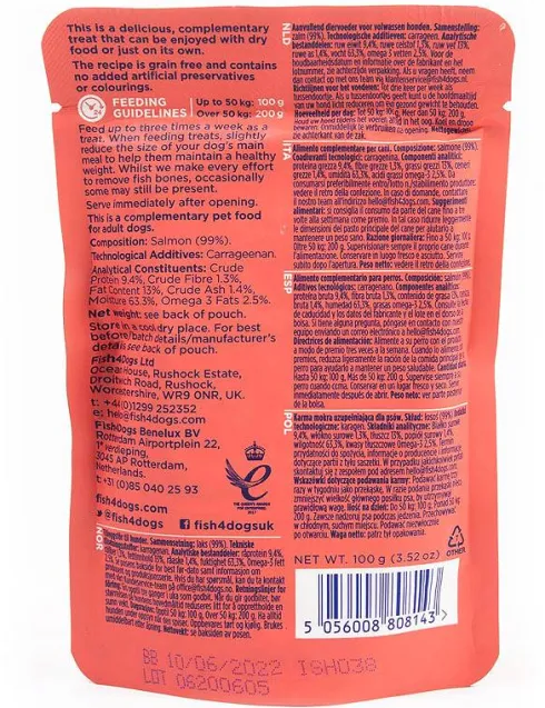 Fish4Dogs Finest Salmon Mousse Mokra Karma dla psa op. 100g Pakiet 6szt.
