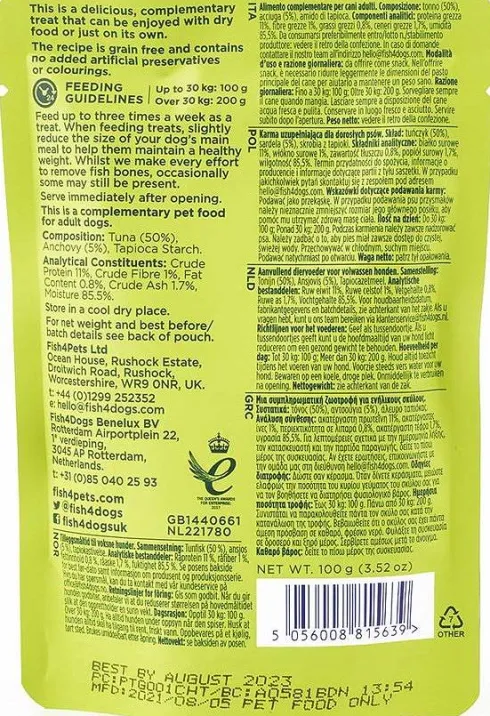 Fish4Dogs Finest Tuna Flakes with Anchovy Mokra Karma dla psa op. 100g Pakiet 6szt.
