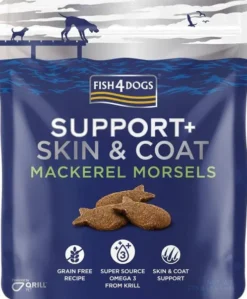 Fish4Dogs Przysmak Support+Skin&Coat Mackerel Morsels Sierść i skóra dla psa op. 225g WYPRZEDAŻ