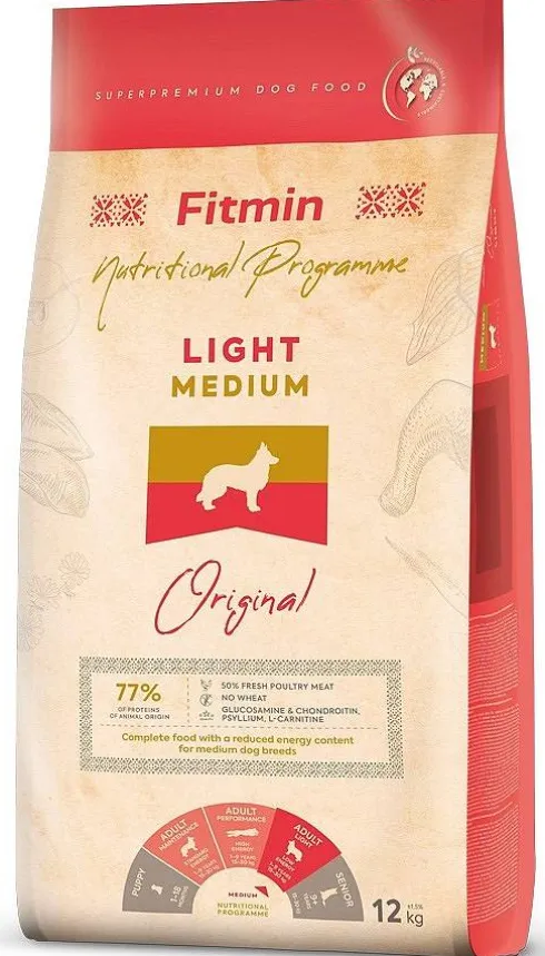 Fitmin Adult Medium Light Sucha Karma dla psa op. 2x12kg MEGA-PAK