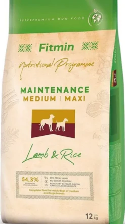 Fitmin Adult Medium/Maxi Lamb&Rice Sucha Karma dla psa op. 2x12kg MEGA-PAK