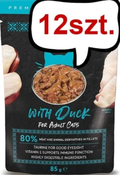 Fitmin For Life Cats Adult with Duck Mokra Karma dla kota op. 85g Pakiet 12szt.