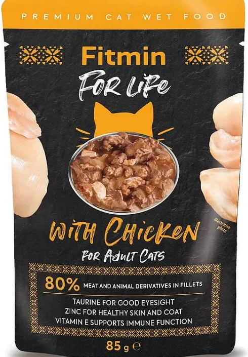 Fitmin For Life Cats Adult with Chicken Mokra Karma dla kota op. 85g Pakiet 12szt.