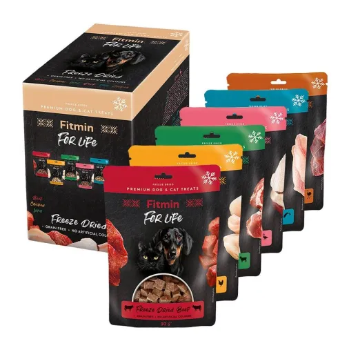 Fitmin For Life Przysmak Freeze Dried multipack dla psa i kota op. 6x30g