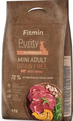 Fitmin Purity Grain-Free Adult Mini Beef Sucha Karma dla psa op. 4kg