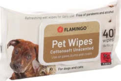 Flamingo Pet Wipes Chusteczki nawilżane Neutralne dla psa i kota op. 40szt.