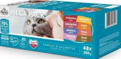 Frendi Kawałki Mięsno-Rybne w Galaretce Mokra Karma dla kota MEGA PAK op. 48x100g