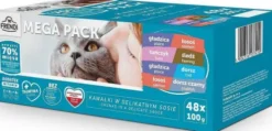 Frendi Kawałki Rybne w Delikatnym Sosie Mokra Karma dla kota MEGA PAK op. 48x100g [Data ważności: 23.01.2027]