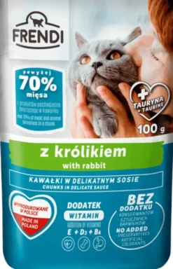 Frendi Kawałki z Królikiem w Delikatnym Sosie Mokra Karma dla kota op. 100g