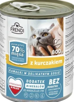 Frendi Kawałki z Kurczakiem w Delikatnym Sosie Mokra Karma dla kota op. 800g