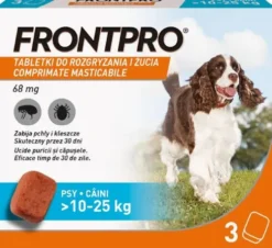 Frontpro Tabletka na kleszcze i pchły L 68mg dla psa o wadze 10kg-25kg op. 3szt.