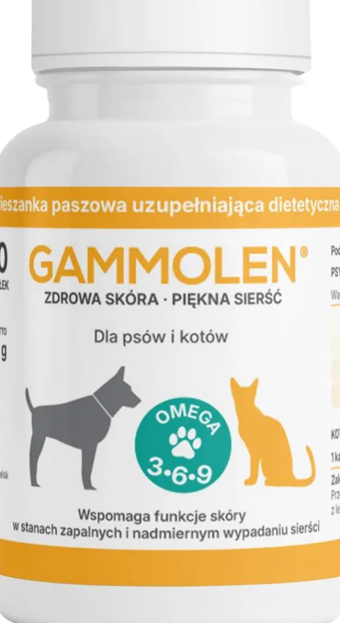 Gammolen Preparat na skórę i sierść dla psa i kota op. 150 kapsułek