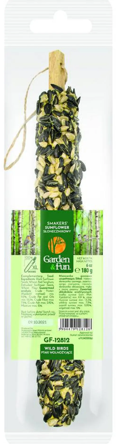 Garden&Fun Smakers z ziarnami słonecznika XL dla ptaków op. 180g nr kat. 12812