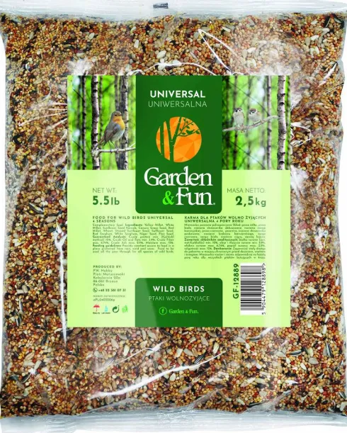 Garden&Fun Uniwersalna Karma dla ptaków wolnożyjących op. 2.5kg nr kat. 12889