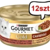 Gourmet Gold Adult Kaczka i indyk w brązowym sosie Mokra Karma dla kota op. 85g Pakiet 12szt.