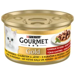 Gourmet Gold Adult Kurczak z wątróbką w sosie Mokra Karma dla kota op. 85g Pakiet 12szt