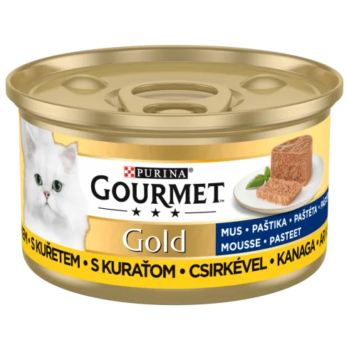 Gourmet Gold Adult Mus z kurczakiem Mokra Karma dla kota op. 85g Pakiet 12szt