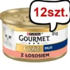 Gourmet Gold Adult Mus z łososiem Mokra Karma dla kota op. 85g Pakiet 12szt.