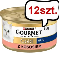 Gourmet Gold Adult Mus z łososiem Mokra Karma dla kota op. 85g Pakiet 12szt.