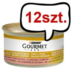Gourmet Gold Adult Łosoś z kurczakiem w sosie Mokra Karma dla kota op. 85g Pakiet 12szt
