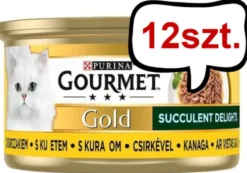 Gourmet Gold Adult Succulent Delights Kurczak w sosie Mokra Karma dla kota op. 85g Pakiet 12szt.