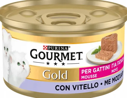 Gourmet Gold Kitten Mus z cielęciną Mokra Karma dla kota op. 85g