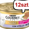 Gourmet Gold Kitten Mus z cielęciną Mokra Karma dla kota op. 85g Pakiet 12szt.