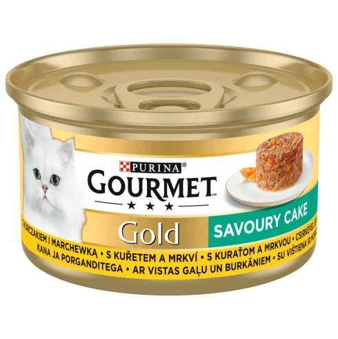 Gourmet Gold Savoury Cake Kurczak z marchewką Mokra Karma dla kota op. 85g Pakiet 12szt