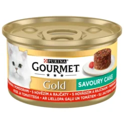 Gourmet Gold Savoury Cake Wołowina z pomidorami Mokra Karma dla kota op. 85g Pakiet 12szt.