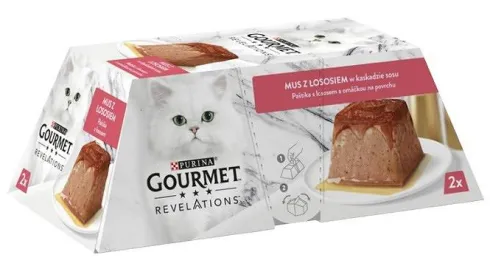 Gourmet Revelations Adult Mus z łososiem Mokra Karma dla kota op. 2x57g