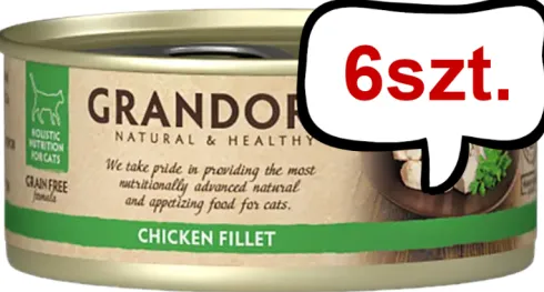 Grandorf Adult Chicken Fillet Mokra karma dla kota op. 70g Pakiet 6szt.