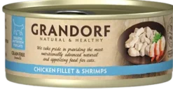Grandorf Adult Chicken Fillet&Shrimp Mokra karma dla kota op. 70g Pakiet 6szt.