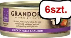 Grandorf Adult Chicken&Salmon Fillet Mokra karma dla kota op. 70g Pakiet 6szt.