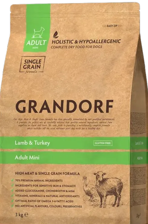 Grandorf Adult Mini Lamb&Turkey Sucha Karma dla psa op. 3kg
