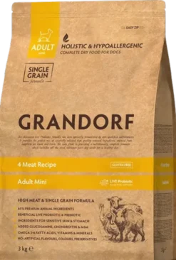 Grandorf Adult Mini 4 Meat Recipe Sucha Karma dla psa op. 3kg
