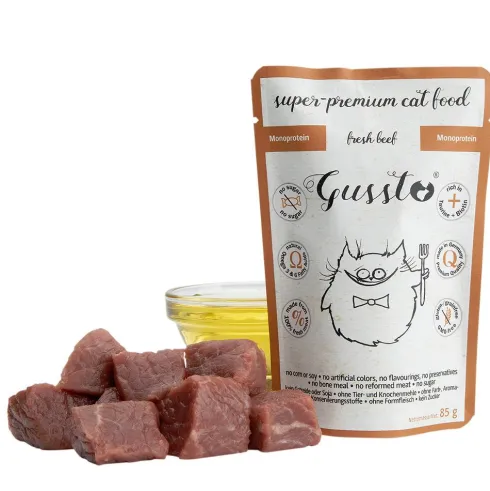 Gussto Fresh Beef Mokra Karma dla kota op. 85g