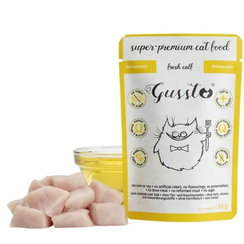 Gussto Fresh Calf Mokra Karma dla kota op. 85g Pakiet 8szt.