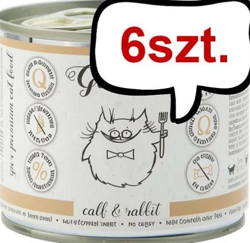 Gussto Fresh Calf&Rabbit Mokra Karma dla kota op. 200g Pakiet 6szt.