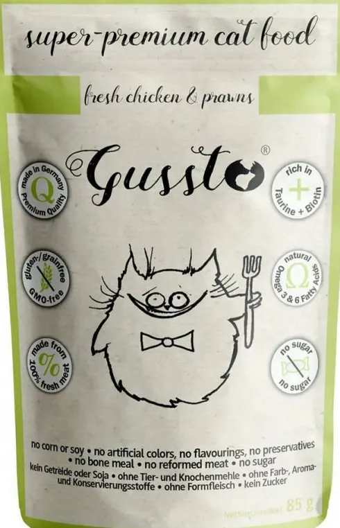 Gussto Fresh Chicken&Prawns Mokra Karma dla kota op. 85g