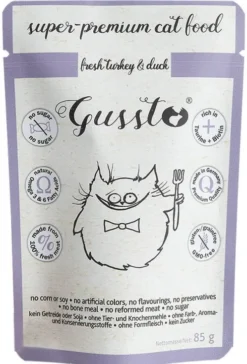 Gussto Fresh Turkey&Duck Mokra Karma dla kota op. 85g Pakiet 8szt.