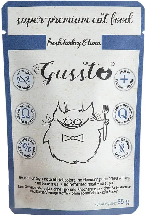 Gussto Fresh Turkey&Tuna Mokra Karma dla kota op. 85g