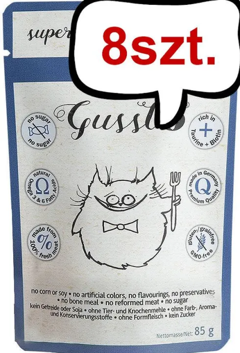 Gussto Fresh Turkey&Tuna Mokra Karma dla kota op. 85g Pakiet 8szt.