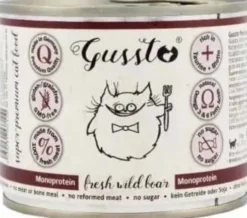 Gussto Fresh Wild Boar Mokra Karma dla kota op. 200g Pakiet 6szt.